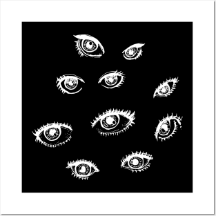 Eye doodle art Posters and Art